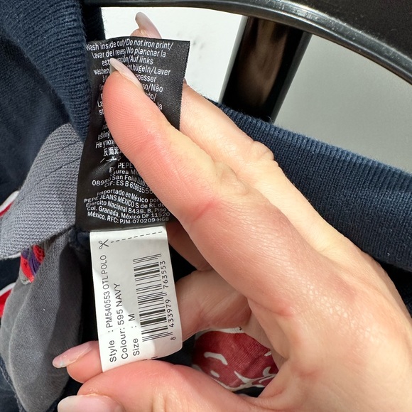 Pepe Jeans Red bull Infinity navy polo neck t shirt size M short sleeve new - Picture 7 of 8